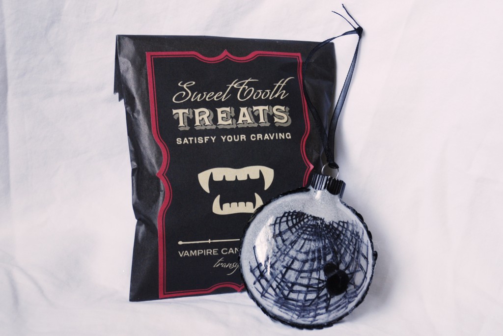 Spider glass ornament