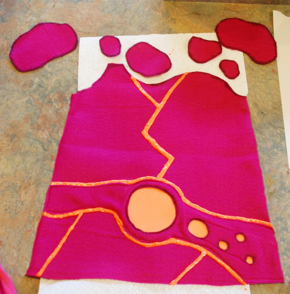 Lava Girl Shirt in Progress