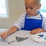 Painting prehistoric background