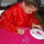 Painting inside pen sketch