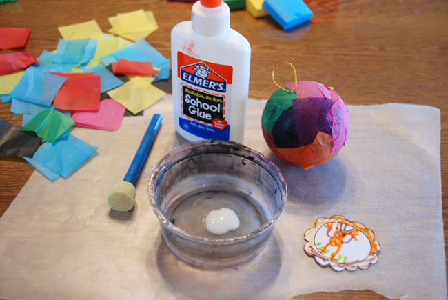 Advent Activity | Tissue Paper Ornament