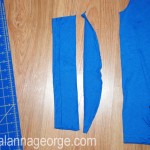 Trim each cut sleeve piece so it is an even rectangle.