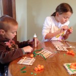 Create all your fence sides and your pumpkins and set them aside to dry.