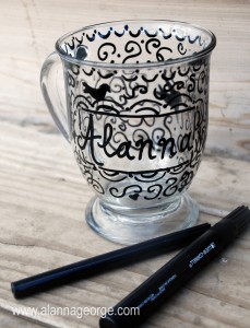 MarkerGlassDecorating, DIY Gift, Easy Christmas Gift, DecoratedDrinkingGlasses