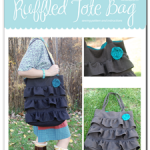 SewingPattern, RuffledTotePattern, DIY Ruffle Purse