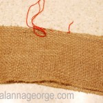 Burlap gift bag, Wine gift bag, simple sewing craft, embroidery floss craft
