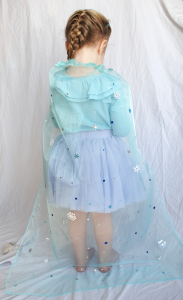 Sheer Cape, Sheer Dress, Elsa Queen Cape, Elsa Snow Queen