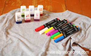 Fabric Markers, Crayola Markers, FunnyBone Toys, Rolli Stamps, Summer Day Camp, Girl Scout Craft