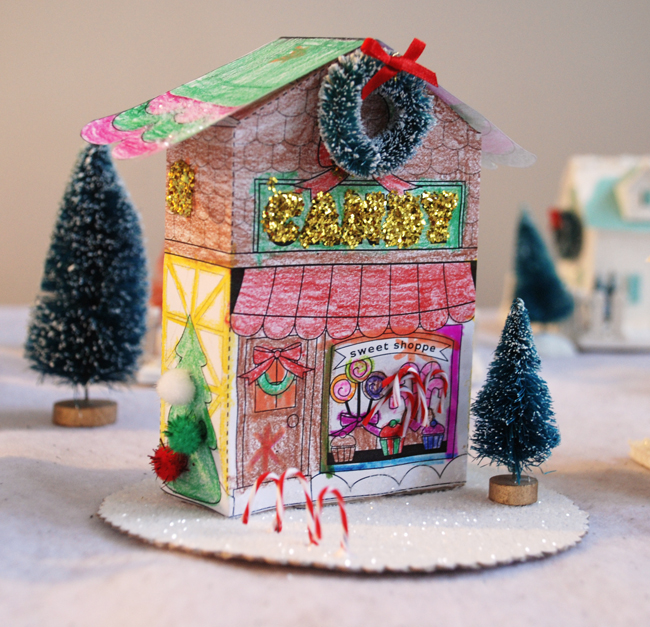Advent Activity | Cut and Color Candy Shop